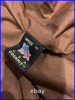 Cockpit USA Type A-2 Air Force U. S. Army 100% Leather Jacket Men's 40 USA Made