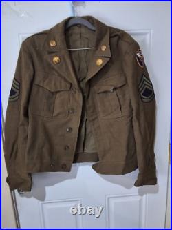 Dated Vintage Ike Jacket Ww2 Era Us Army Corps 4th Air Force Aviation Sfc 38l