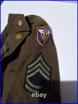 Dated Vintage Ike Jacket Ww2 Era Us Army Corps 4th Air Force Aviation Sfc 38l