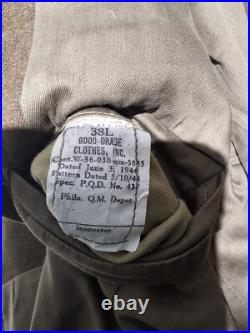 Dated Vintage Ike Jacket Ww2 Era Us Army Corps 4th Air Force Aviation Sfc 38l