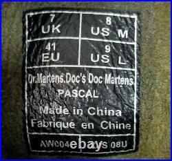 Dr Doc Martens 1460 Pascal Ambassador Leather Lace Up 8 Eye Boots Men's US 8