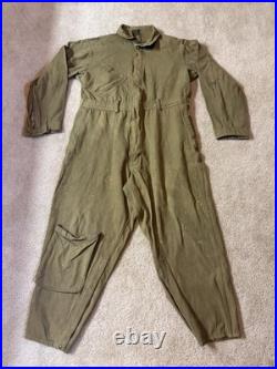 Early WWII US Army Air Force A-4 Flight Suit Size 42 No Belt Holes, Stains, READ
