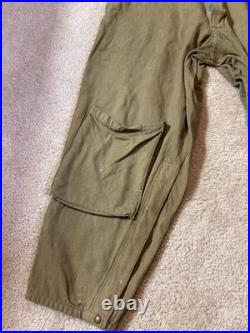 Early WWII US Army Air Force A-4 Flight Suit Size 42 No Belt Holes, Stains, READ