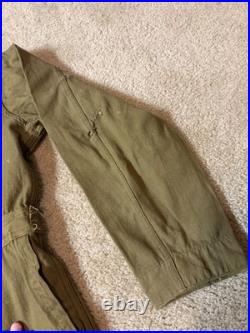 Early WWII US Army Air Force A-4 Flight Suit Size 42 No Belt Holes, Stains, READ