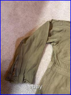 Early WWII US Army Air Force A-4 Flight Suit Size 42 No Belt Holes, Stains, READ