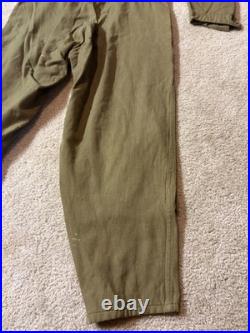 Early WWII US Army Air Force A-4 Flight Suit Size 42 No Belt Holes, Stains, READ