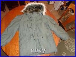 Extreme Cold Weather Parka N-3B, US ARMY AIR FORCE Military Medium Excellent