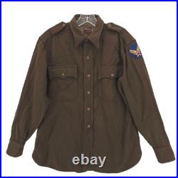 FORWARD Officer Shirt US Army Air Force Patch 100% Wool London Shrunk Small