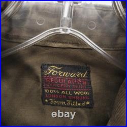 FORWARD Officer Shirt US Army Air Force Patch 100% Wool London Shrunk Small
