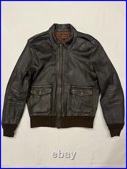 Fivestar Leather Co US Air Force A-2 Flight Bomber Jacket Dark Brown Men Size 40