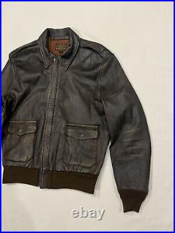 Fivestar Leather Co US Air Force A-2 Flight Bomber Jacket Dark Brown Men Size 40