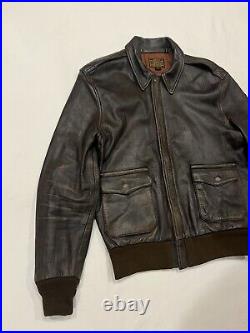 Fivestar Leather Co US Air Force A-2 Flight Bomber Jacket Dark Brown Men Size 40