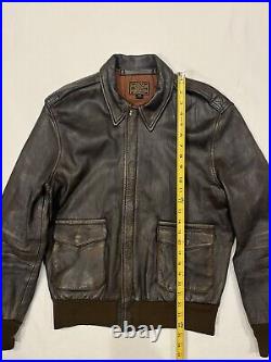 Fivestar Leather Co US Air Force A-2 Flight Bomber Jacket Dark Brown Men Size 40