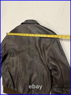 Fivestar Leather Co US Air Force A-2 Flight Bomber Jacket Dark Brown Men Size 40