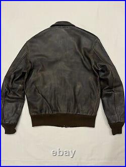 Fivestar Leather Co US Air Force A-2 Flight Bomber Jacket Dark Brown Men Size 40