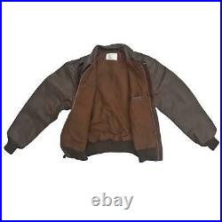 Flight Bomber Jacket A2 Leather US Air Force Army Military Coat Flyer U. S. A. F