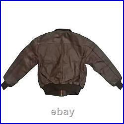 Flight Bomber Jacket A2 Leather US Air Force Army Military Coat Flyer U. S. A. F