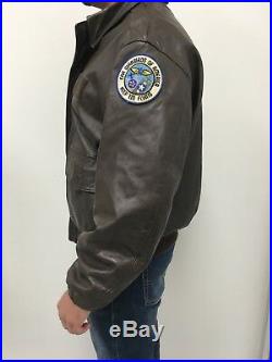 Flight Suits Ltd. A-2 US Army Air Force Leather Flight Bomber Jacket Size 50R