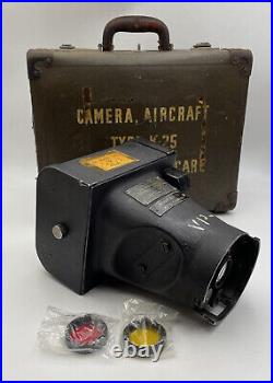Folmer Graflex K25 K-25 K25B Aerial Camera With 161mm 4.5 US Army Air Force Withcase
