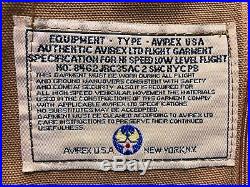 Free shipping VINTAGE AVIREX TYPE B-3 FLIGHT JACKET 34 US ARMY AIR FORCE A-2 G-1