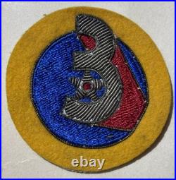 G W Larence Collection US Army Air Force 3rd Air Force Bullion Patch Inv 29-5