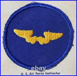 G W Larence Collection US Army Air Force Flight Instructor Twill Patch Inv 7-6