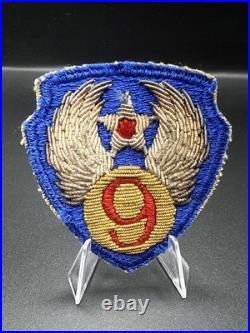 Gemsco 9th AAF Patch, Bullion WWII Army Air Forces