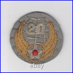 Gemsco Bullion on Wool WW 2 US Army Air Force 20th Air Force Patch Inv# E896