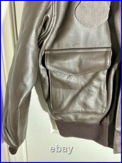 Genuine Air Force Flight Jacket, Bomber, Type A-2. U. S. Military Issue, Leather Genuine Air Force Flight Jacket, Bomber, Type A-2. U. S. Military Issue, Leather