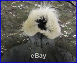 Genuine Us Air Force/army N-3b Extreme Cold Weather Snorkel Parka. Sage. Large