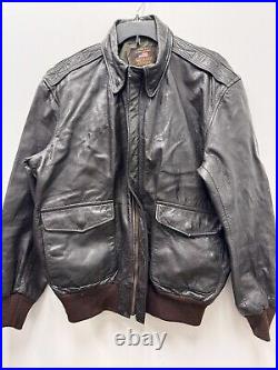 Genuine Us Army Air Force Flyers Men's Leather Type A-2 Flight Jacket Size 42l