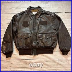 Genuine Us Army Air Force Flyers Men's Leather Type A-2 Flight Jacket Size 46