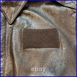 Genuine Us Army Air Force Flyers Men's Leather Type A-2 Flight Jacket Size 46