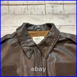 Genuine Us Army Air Force Flyers Men's Leather Type A-2 Flight Jacket Size 46