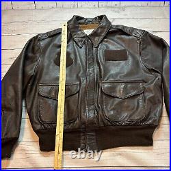 Genuine Us Army Air Force Flyers Men's Leather Type A-2 Flight Jacket Size 46