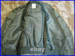 Genuine Us Army Usaf Cwu-36/p Sage Green Fr Nomex Hot Weather Flight Jacket. XL