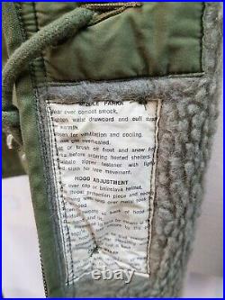 Genuine Vintage 1950s British Army Cold Weather Olive Middle Parka Jacket Size 3