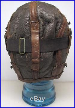Genuine Wwii Pilot Skull Cap An 6530 Goggles Aviator Us Army Air Force Property