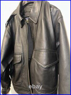 Gibson & Barnes Type A-2 Leather Bomber Jacket Vintage US Army Air Force 42 R