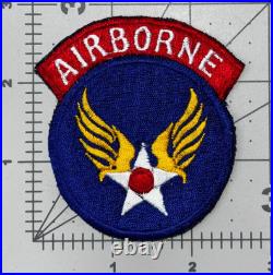 Glows Japan Made US Army Air Force Airborne Patch Attached Tab Patch Inv# K8262