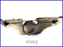Great Patina, Rarer Sterling Silver Ww2 Navigator Wings, Us Army Air Force