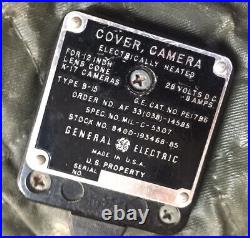 HTF! WWII US Army Air Force GE HEATED CAMERA COVER for K-17 recon Camera
