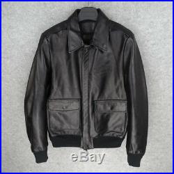 Horsehide Type A-2 US Army Air Forces Flight Bomber Leather Jacket Black 3XL 44
