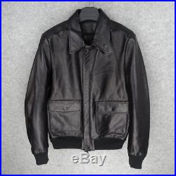 Horsehide Type A-2 US Army Air Forces Flight Bomber Leather Jacket Black L (38)