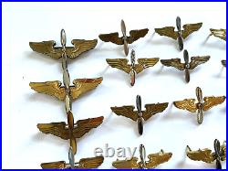 Huge Collection of WWII U. S. Army Air Corps / Forces Officer Wing Wings Insignia