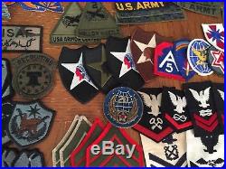 Huge Lot Of 300+ Patches US Army Air Force Navy Insignia Rank