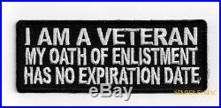 I Am A Veteran My Oath Hat Patch Us Army Marines Navy Air Force Pin Up Cold War