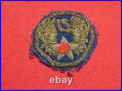 Italian made WWII US Army Air Corps 15th Air Force bullion theater patch AAF