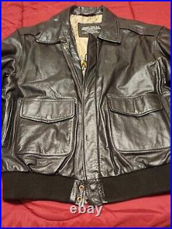 Jacket Type A-2 Size XL US Army Air Force Flyers Dark Brown Leather Jacket No