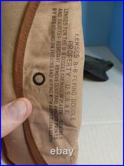 Korea/nato VINTAGE US ARMY AIR FORCES USAAF TYPE B-8 FLYING GOGGLES With LENSES
